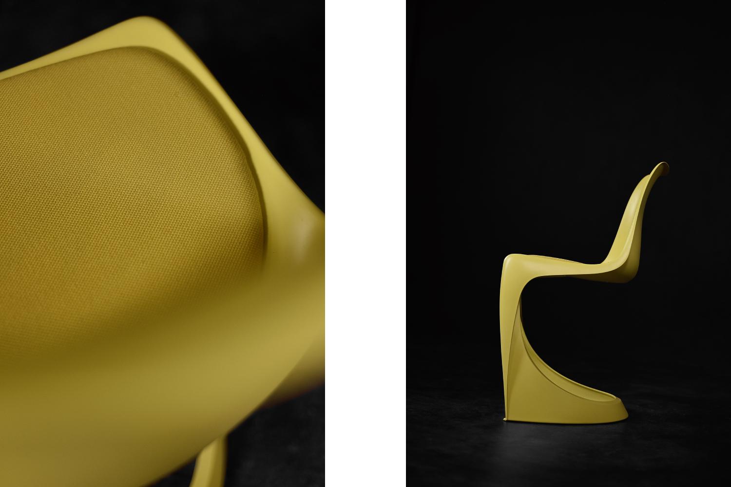 Yellow Space Age Modo 290 Chair by Steen Østergaard for Nielaus In Good Condition In Warszawa, Mazowieckie
