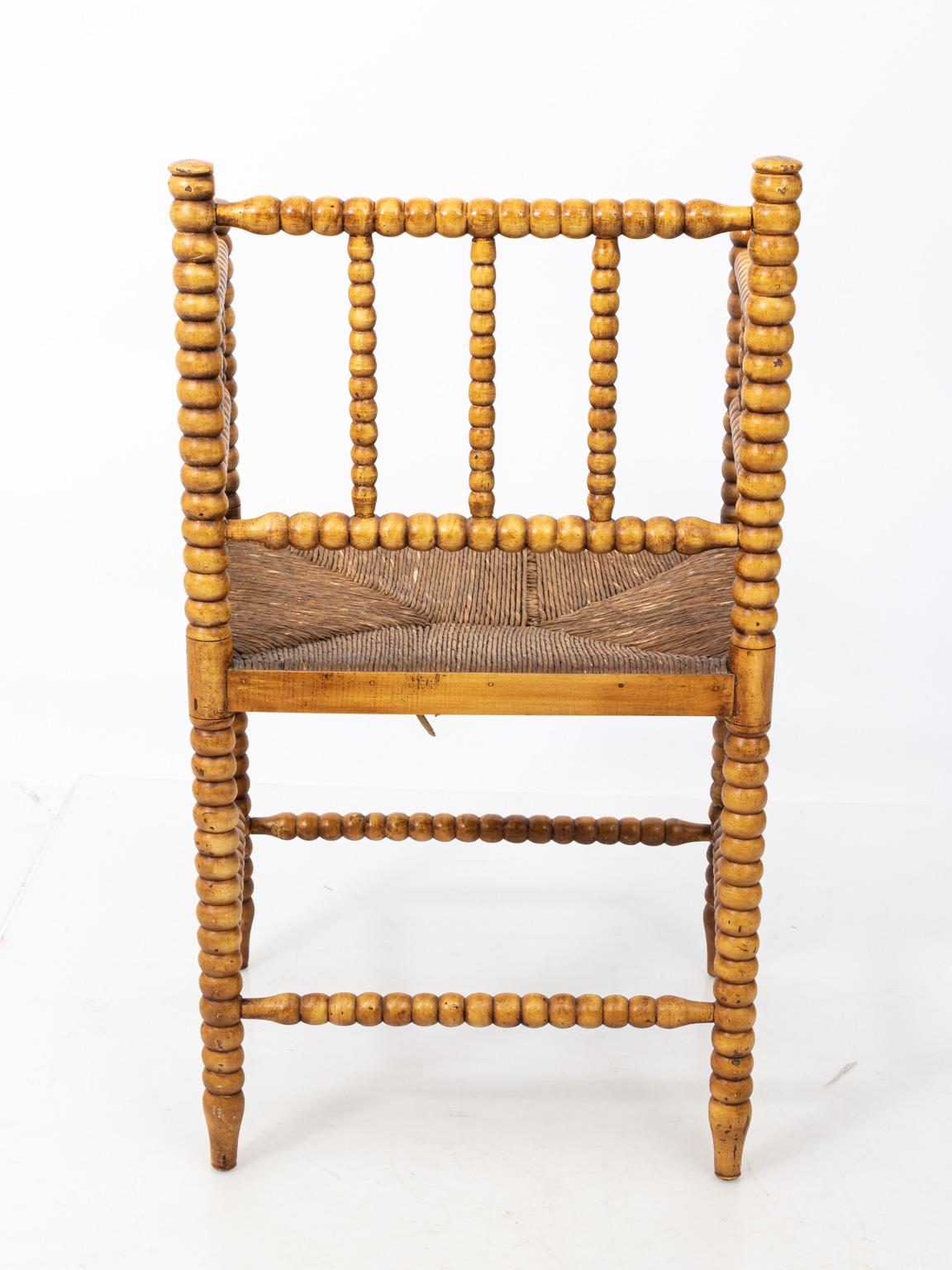 20th Century Yellow Spool Armchair