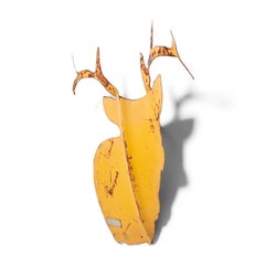 "Yellow Stag" Steel Sculpture by Gordon Chandler