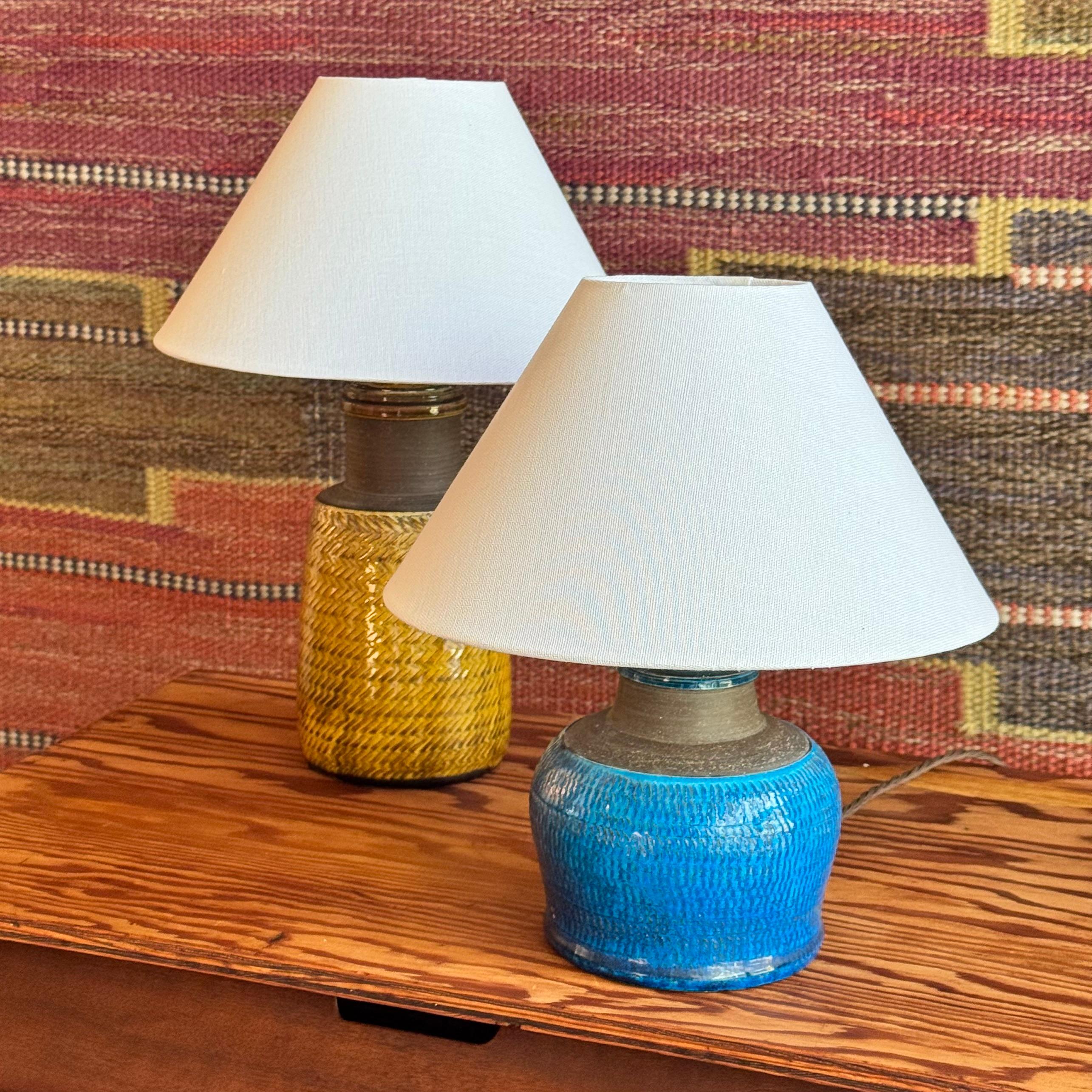 Grès jaune/ Lampe de table #3/ Nils Kähler, Danemark/ 1960s Bon état - En vente à London, GB