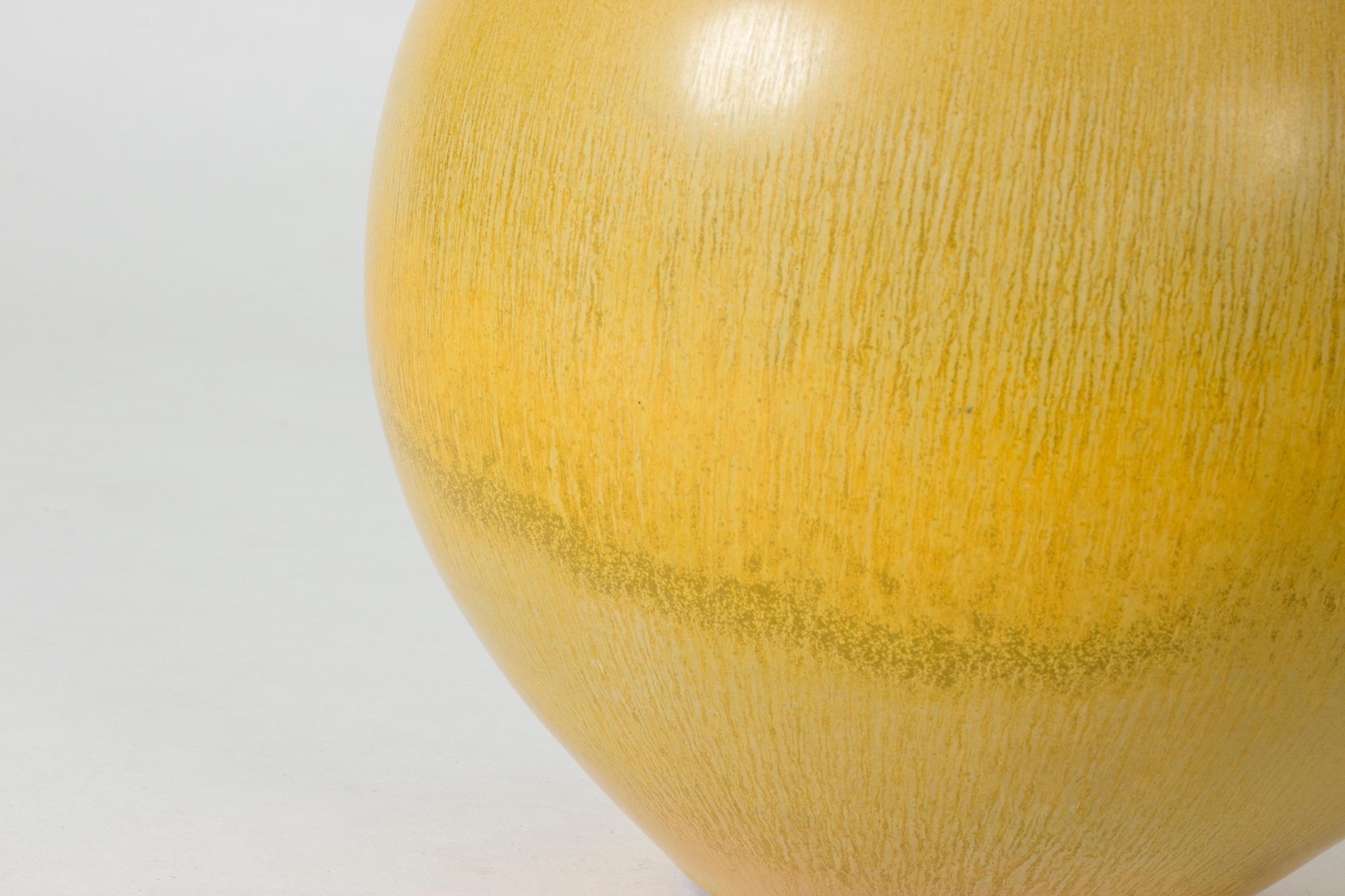 Mid-20th Century Yellow Stoneware Vase by Berndt Friberg