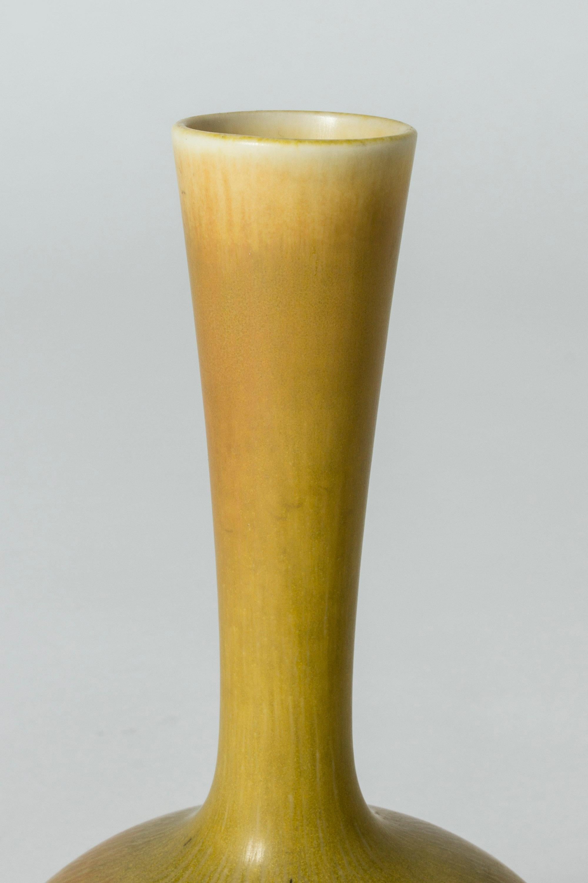 Mid-20th Century Yellow Stoneware Vase by Berndt Friberg
