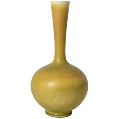 Yellow Stoneware Vase by Berndt Friberg