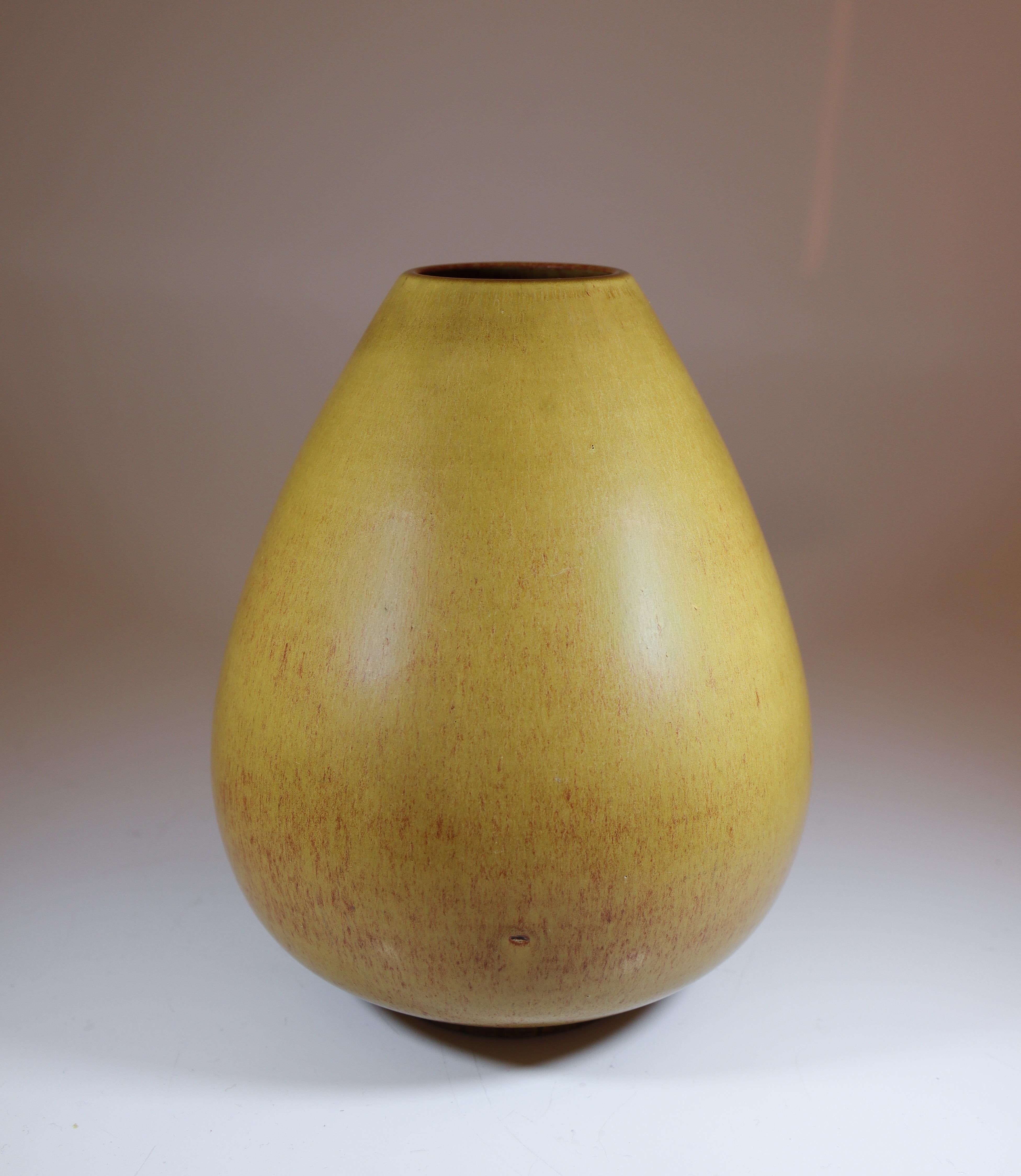 Yellow Stoneware Vase, Gunnar Nylund, Rörstrand, 1950-1960s For Sale 3