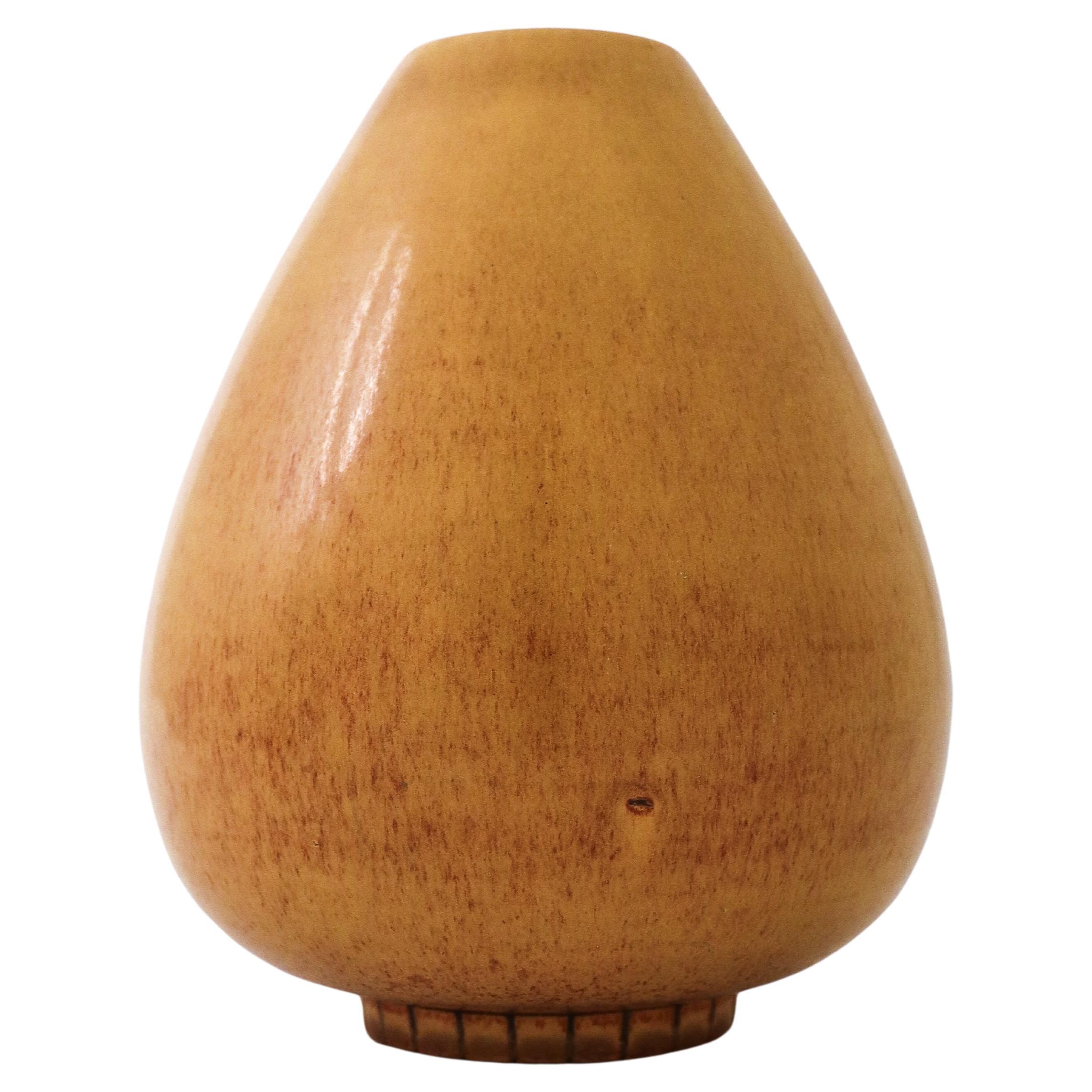 Vase en grès jaune, Gunnar Nylund, Rörstrand, années 1950-1960