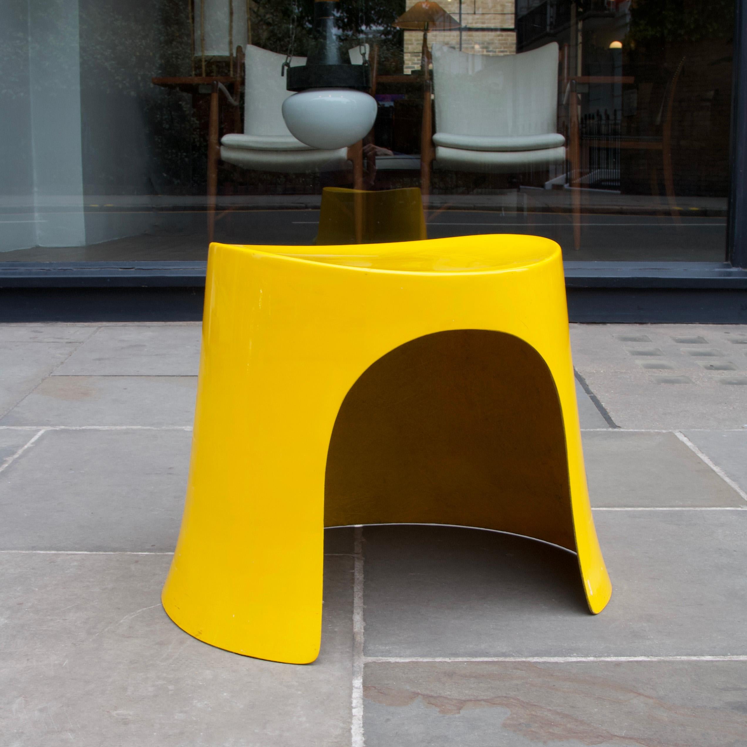 yellow solid stool
