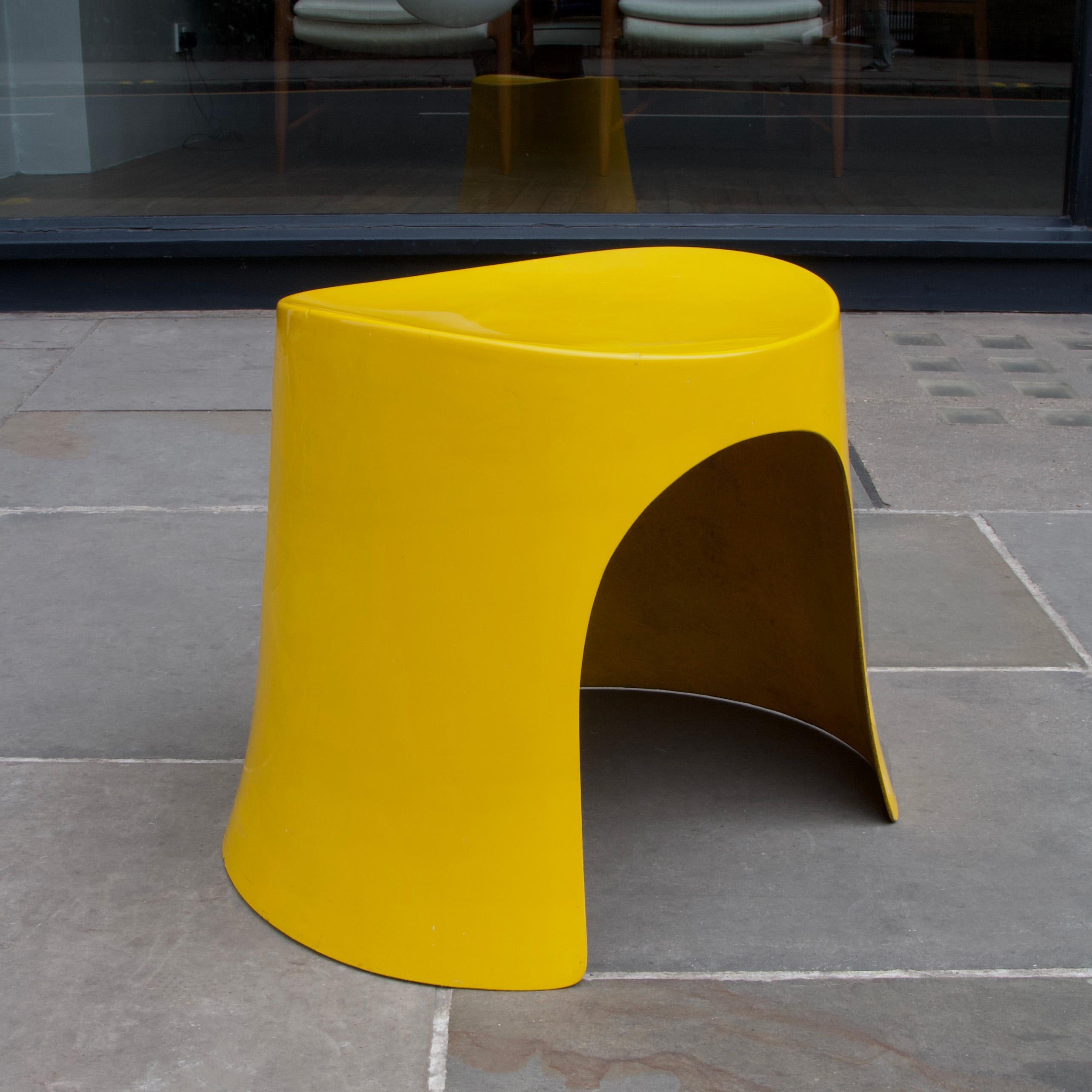 solid yellow stool