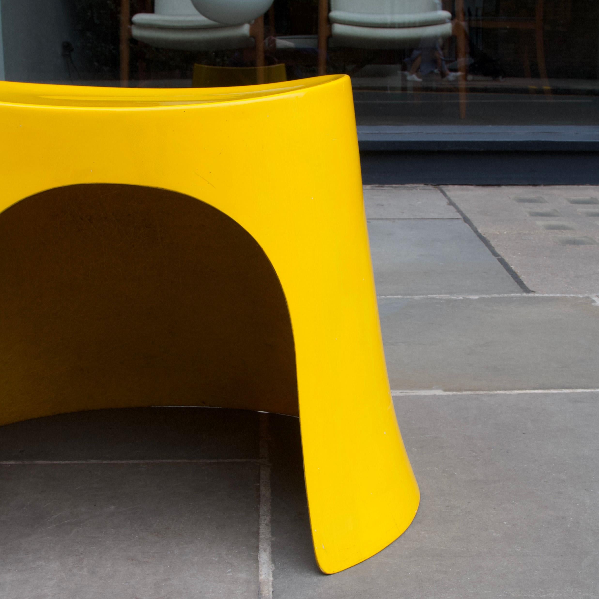 Yellow Stool by Nanna Ditzel, 1969 In Good Condition For Sale In London, GB