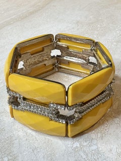 Vintage Yellow Stretch Regency Bracelet