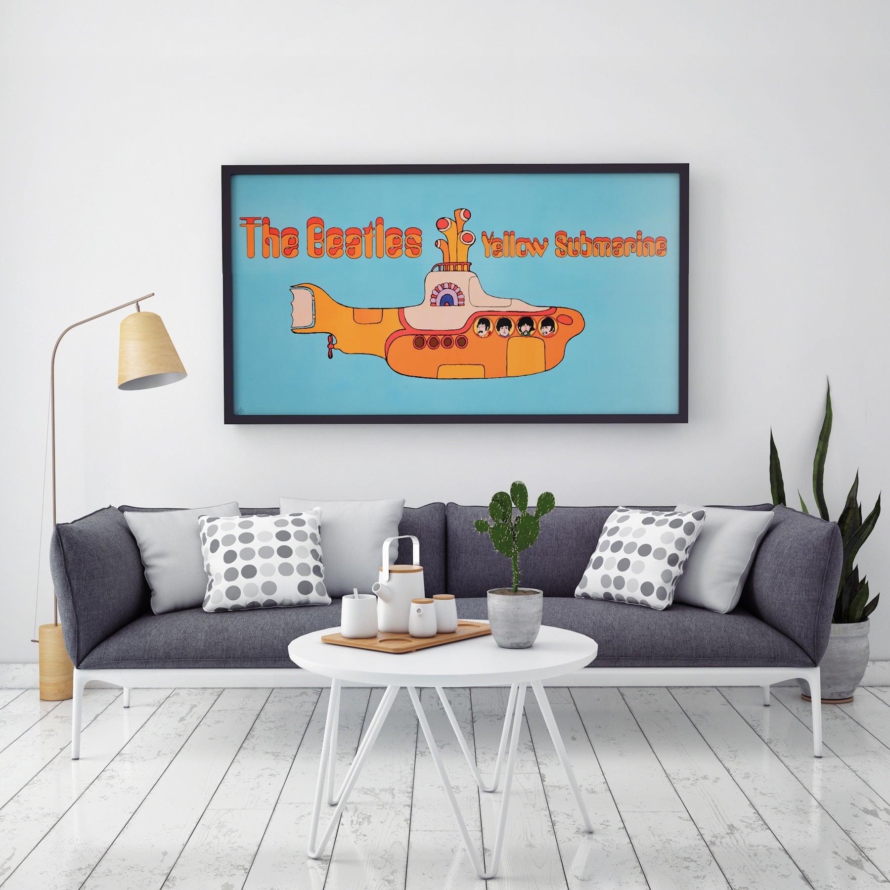 Fantastic first-year-of-release special promo poster for The Beatles much-loved classic Yellow Submarine. Printed in 1968 by King Features Syndicate Subafilms and featuring iconic and colourfully psychedelic Edelmann artwork. A very rare, stunning