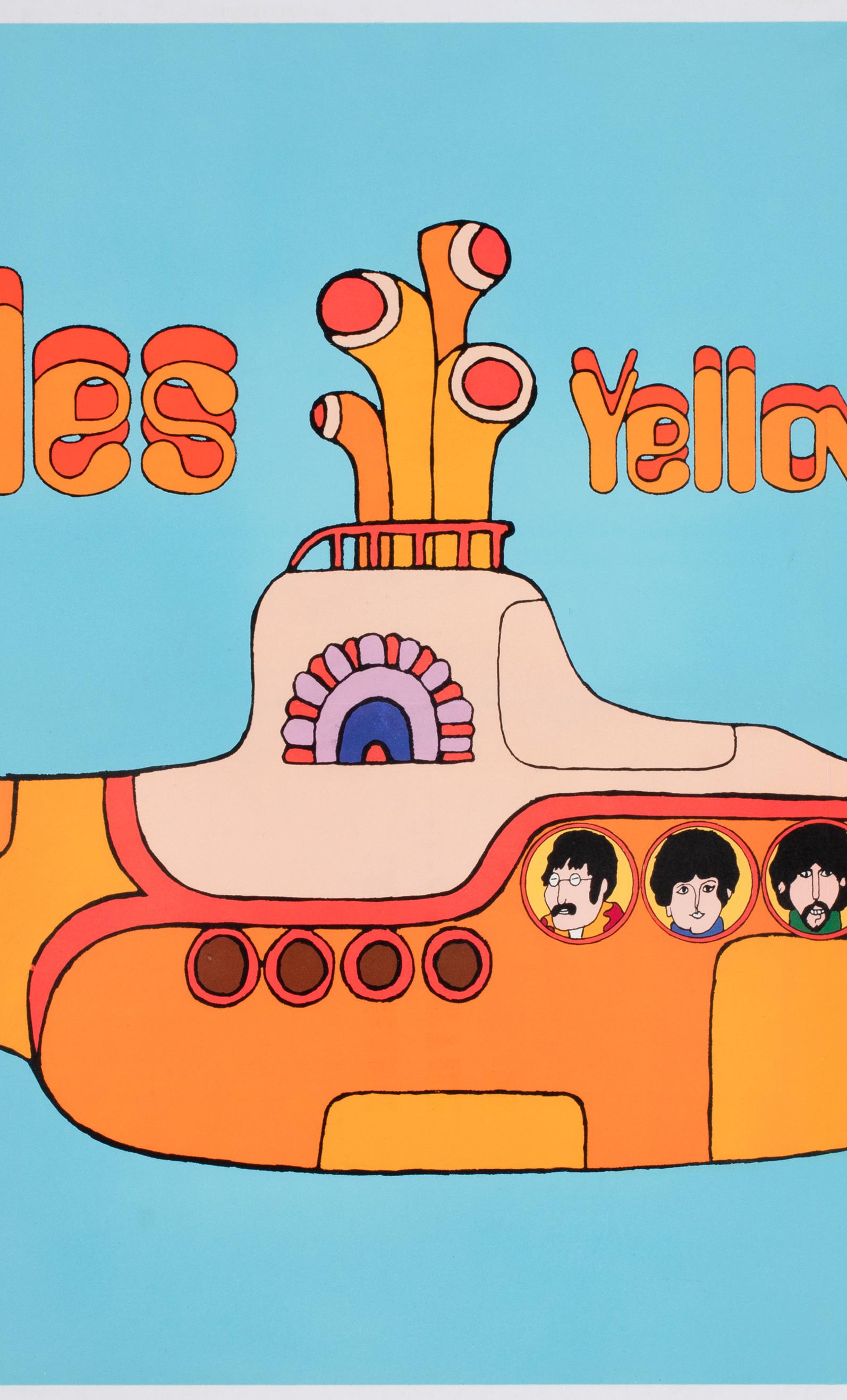 Yellow Submarine 1968 King Features Syndicate Subafilms Poster, Heinz Edelmann In Good Condition In Bath, Somerset