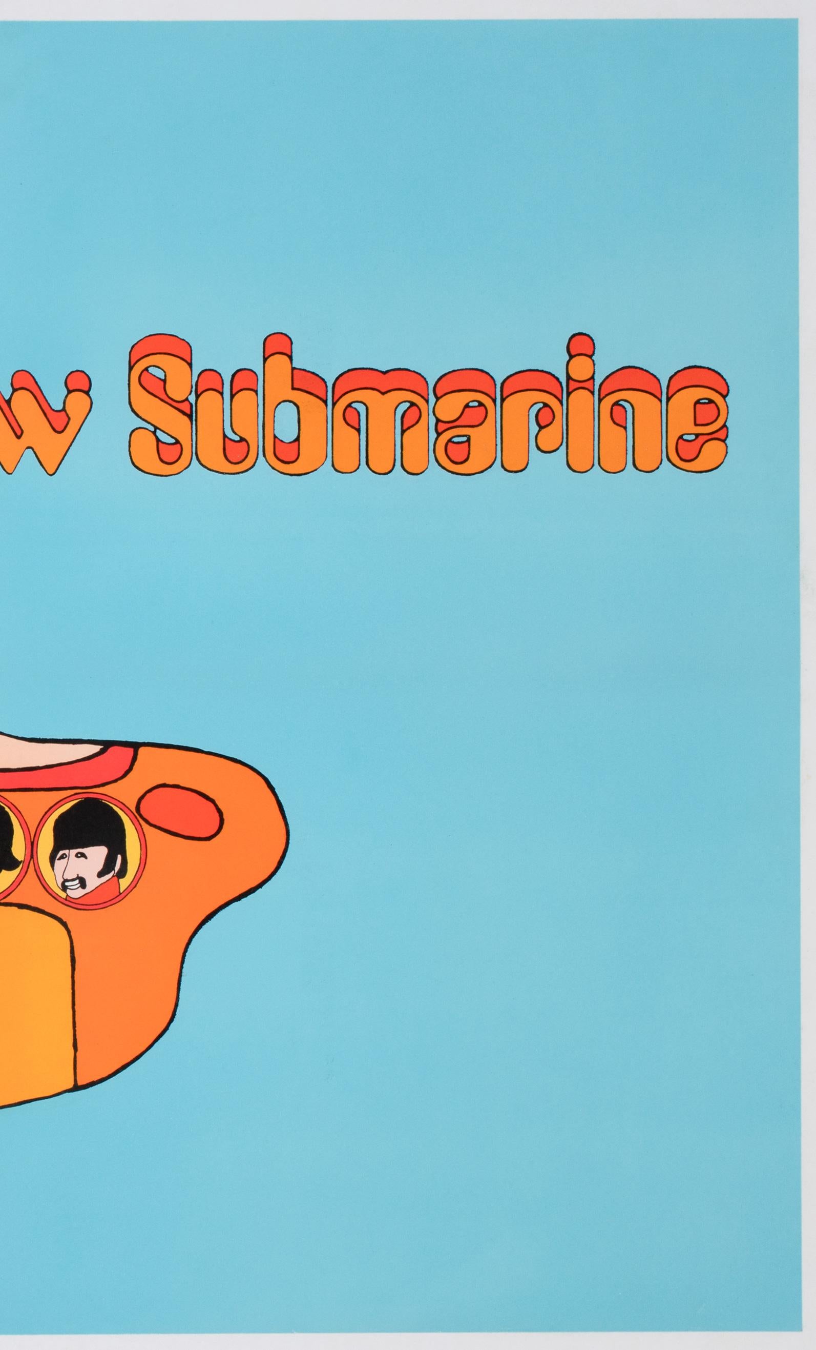 20th Century Yellow Submarine 1968 King Features Syndicate Subafilms Poster, Heinz Edelmann