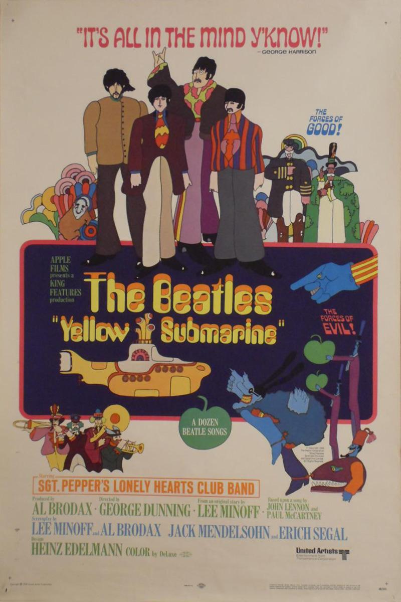 Américain Affiche Submarine jaune 1968 en vente