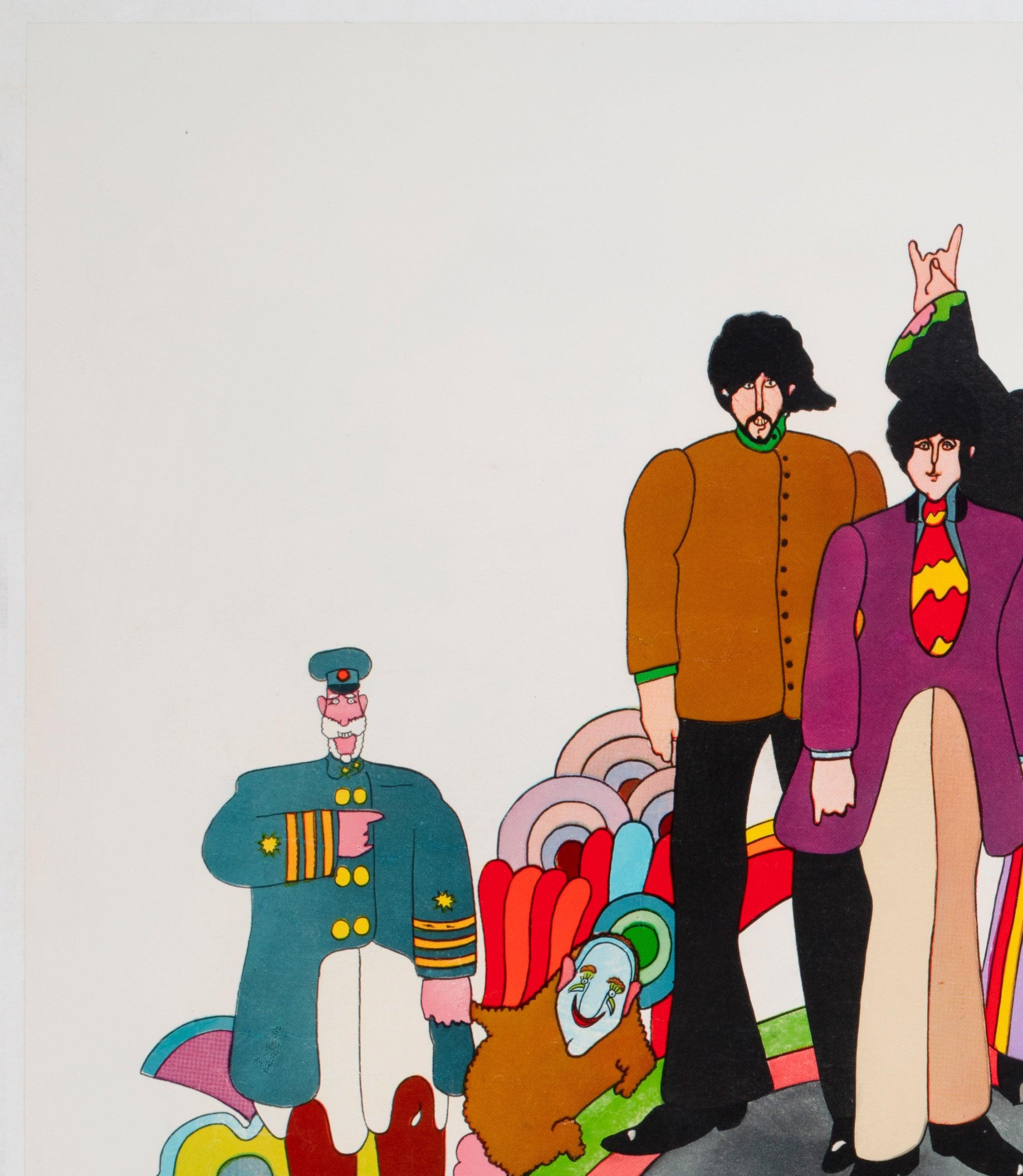 Yellow Submarine 1968 UK Quad Advance Film Poster, Heinz Edelmann Británico en venta