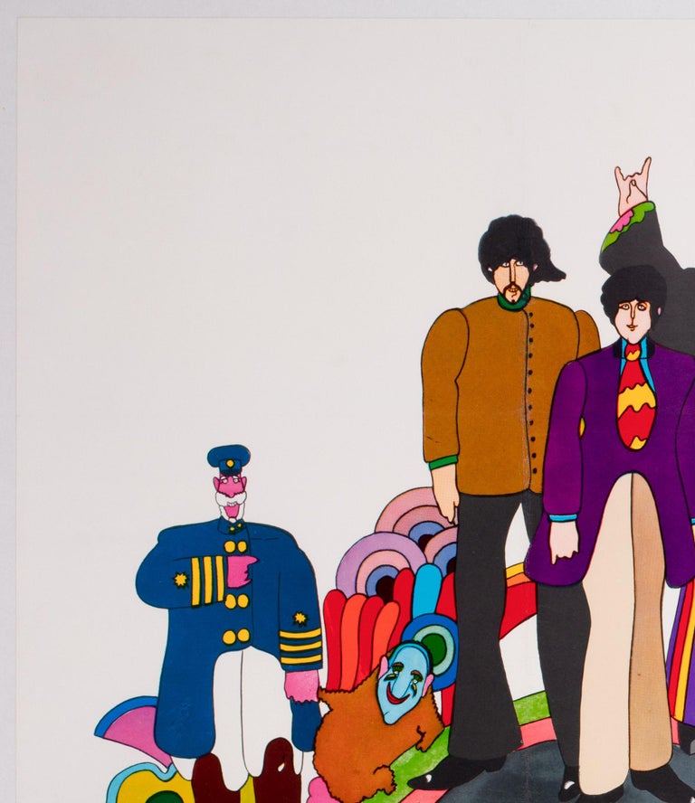 Yellow Submarine 1968 UK Quad Film Movie Poster, Edelmann, The Beatles ...