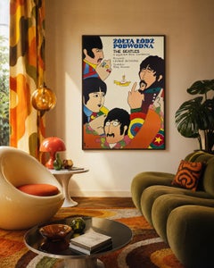 Yellow Submarine 1970 Polish A1 Film Poster, Zygmunt Bobrowski