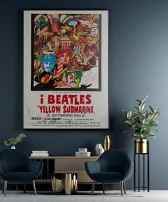 Yellow Submarine Italian 1970s 2 Foglio film poster, Beatles