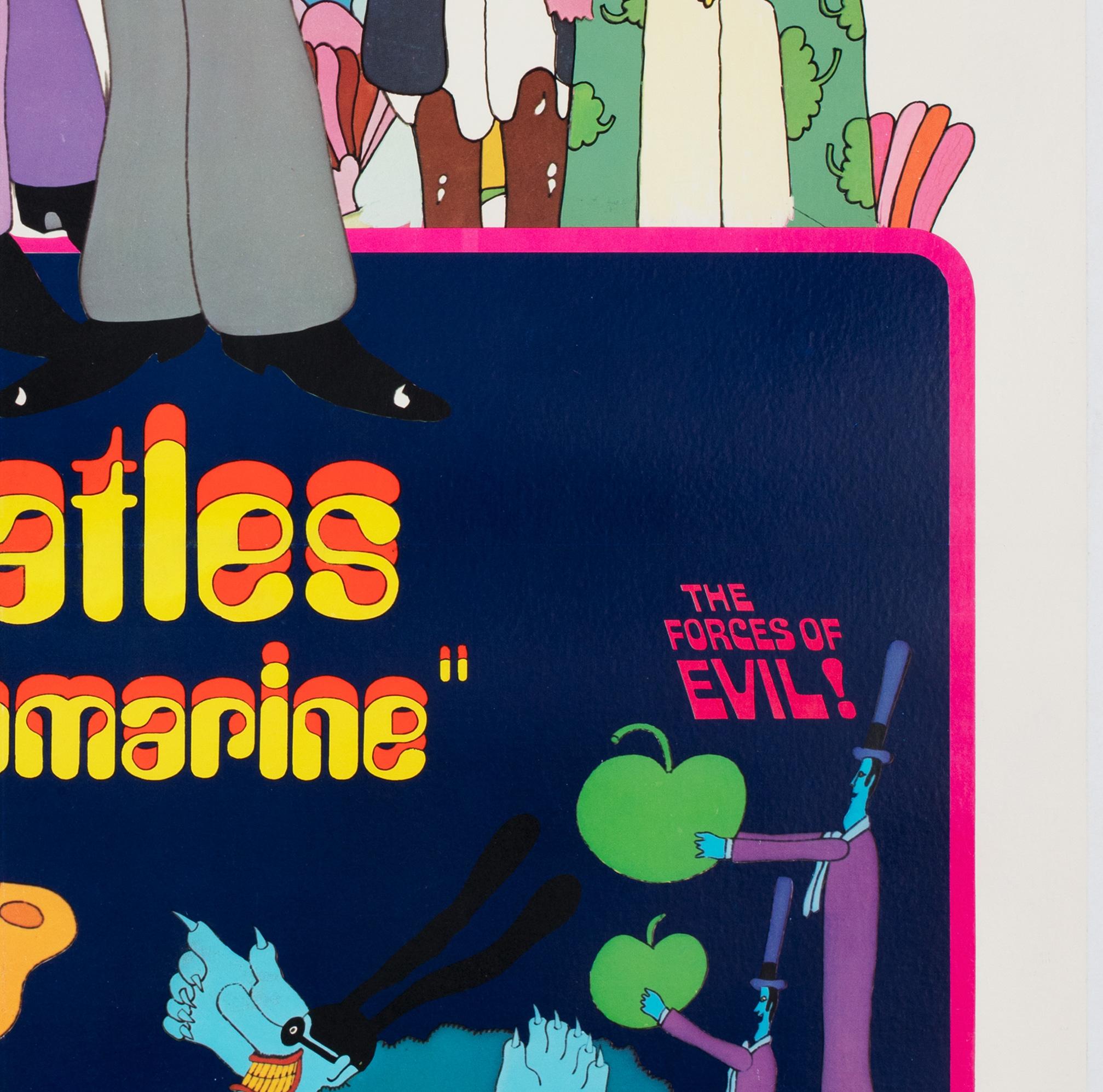 YELLOW SUBMARINE THE BEATLES Filmplakat, 1968, HEINZ EDELMANN (Papier) im Angebot
