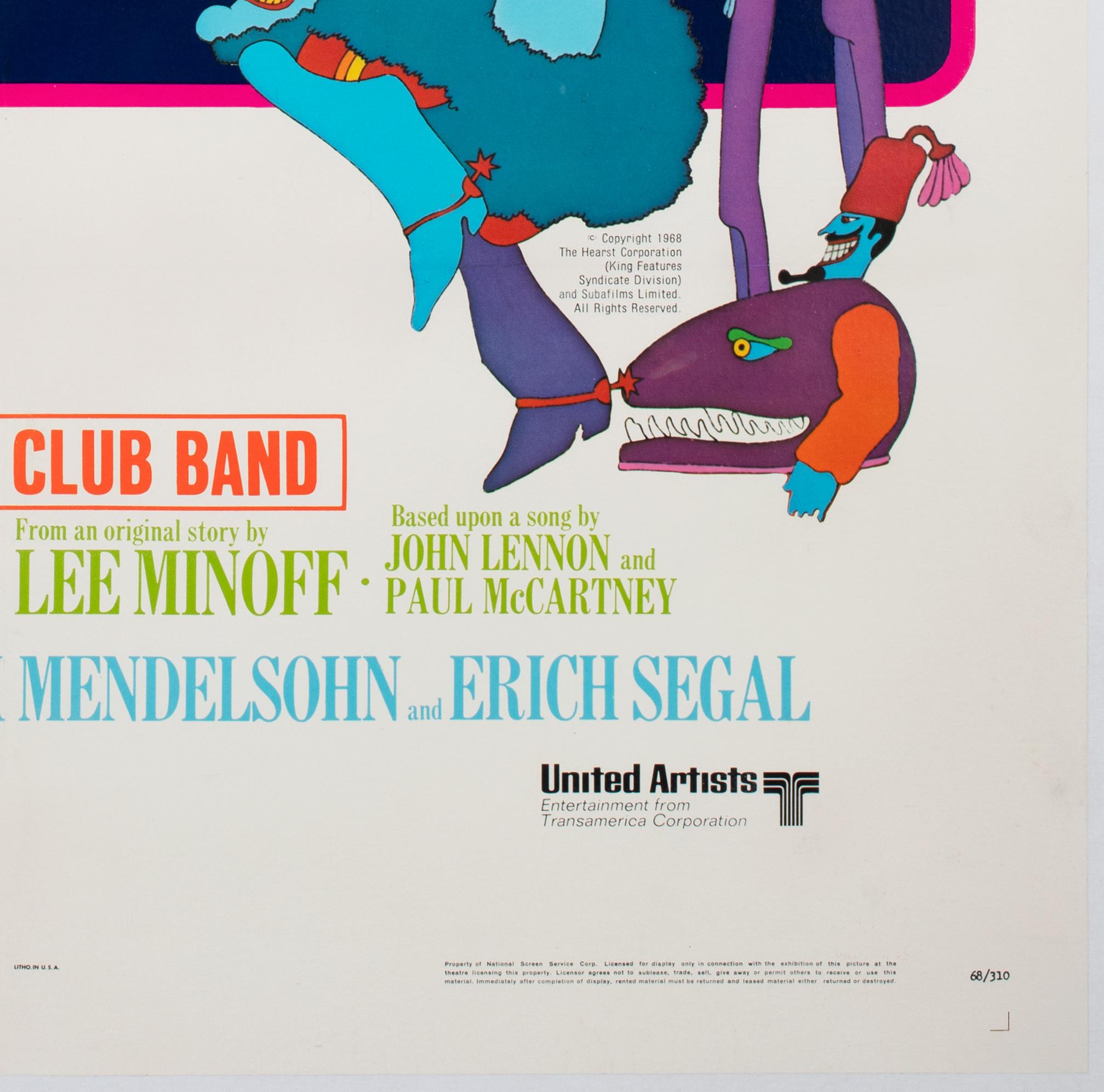 YELLOW SUBMARINE THE BEATLES Filmplakat, 1968, HEINZ EDELMANN im Angebot 2