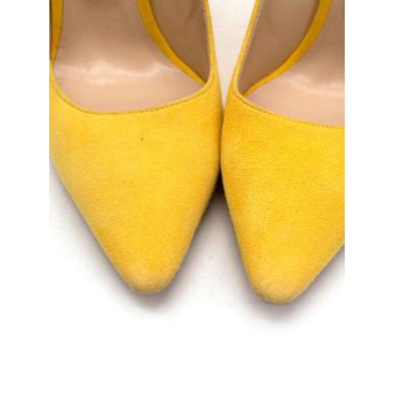 yellow suede pumps