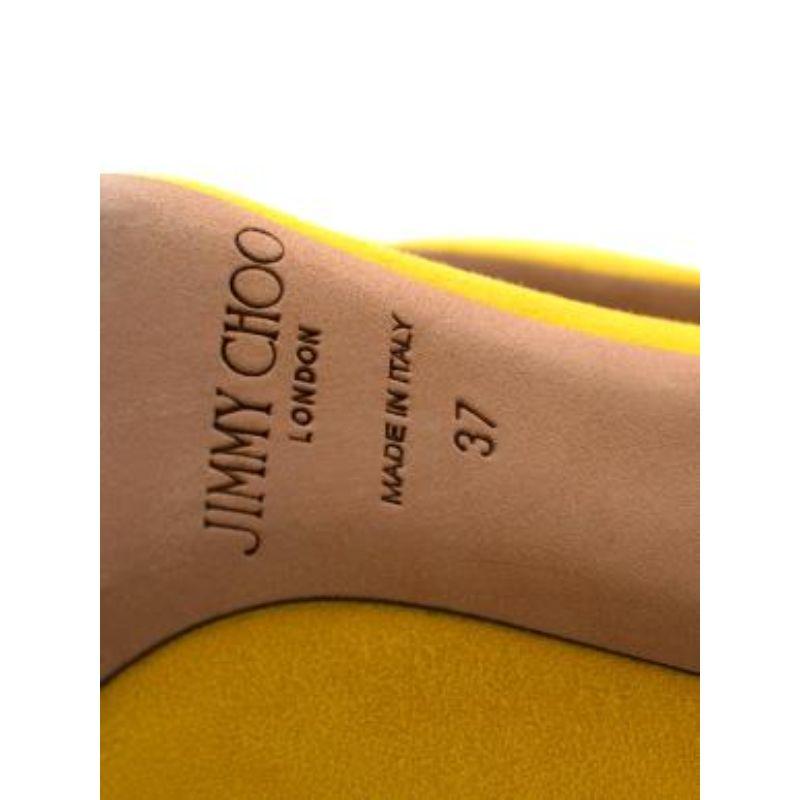 Women's Yellow Suede Point Toe Heeled Pumps For Sale