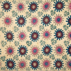 Yellow Suzani from Samarkand, Uzbekistan, 1960s-1970s