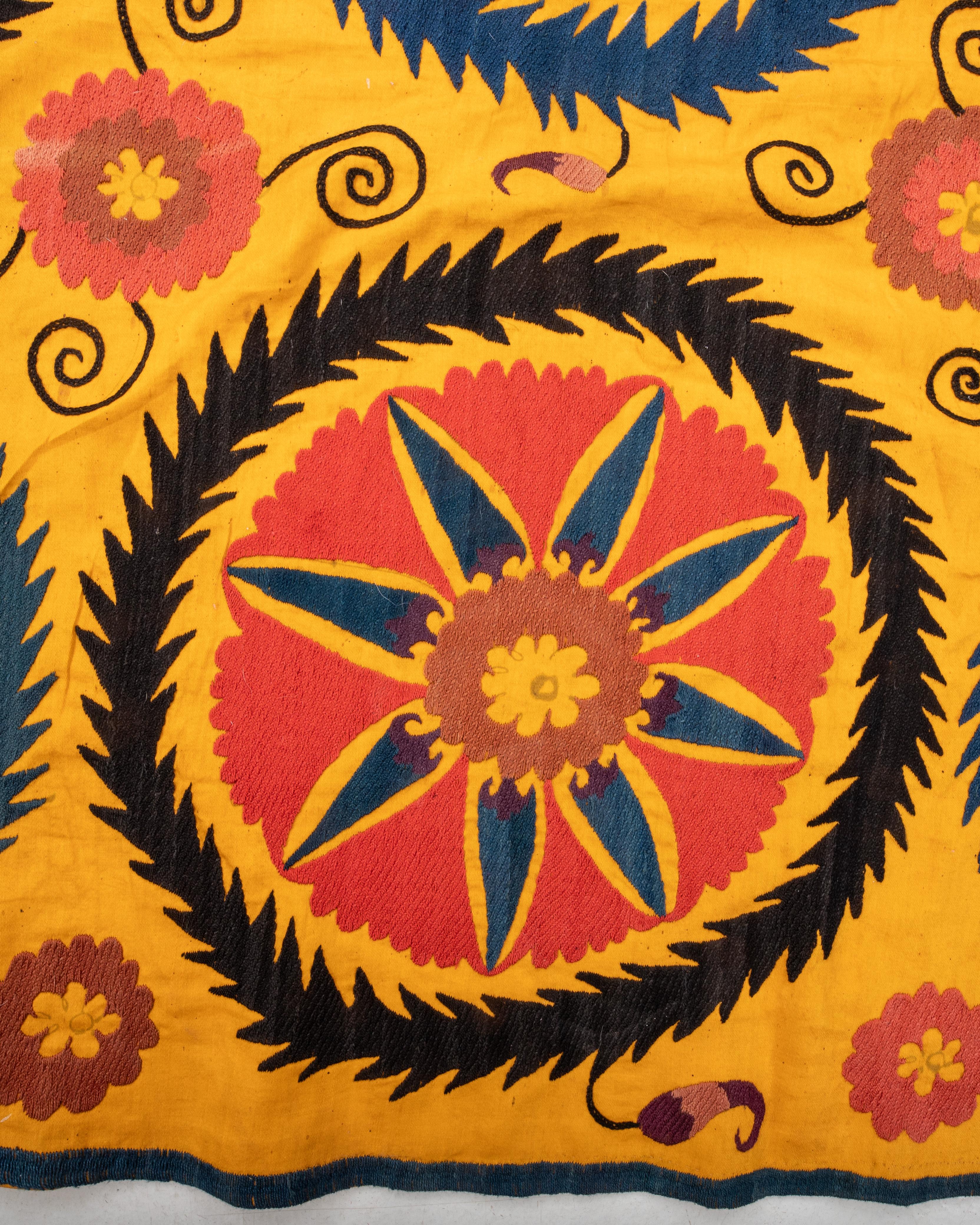 Suzani giallo, Samarcanda, Uzbekistan, 1900 in vendita 2