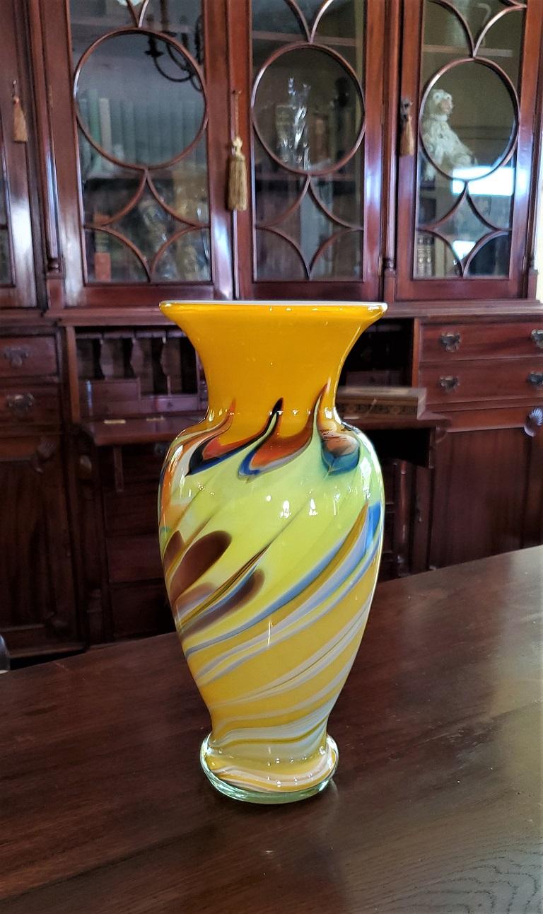 mcm glass vase