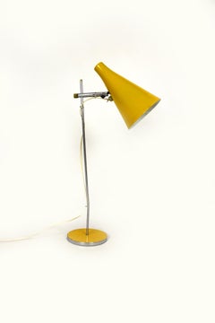 Yellow Table Lamp attributed to Josef Hurka, Lidokov, 1970s