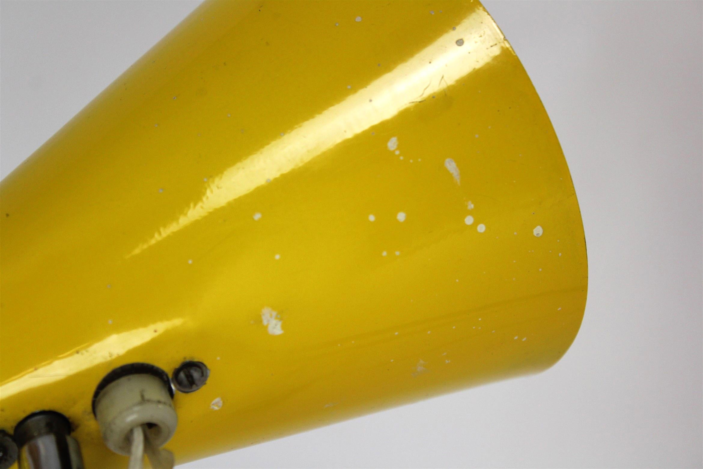 20th Century Yellow Table Lamp attributed to Josef Hurka, Lidokov, 1970s For Sale
