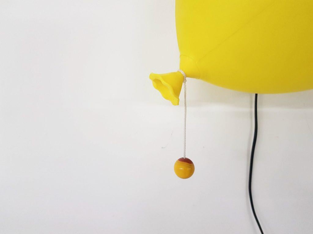 Yellow Table, Wall or Ceiling Balloon Lamp by Yves Christin, Italy 1970s In Good Condition In Amsterdam, NL