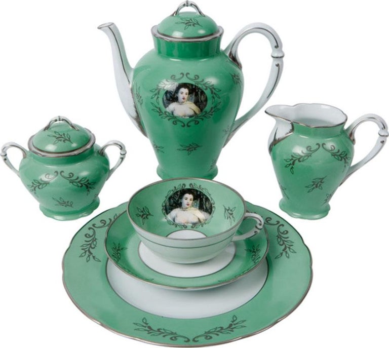 Rococo Yellow Tea Service by Cindy Sherman For Sale
