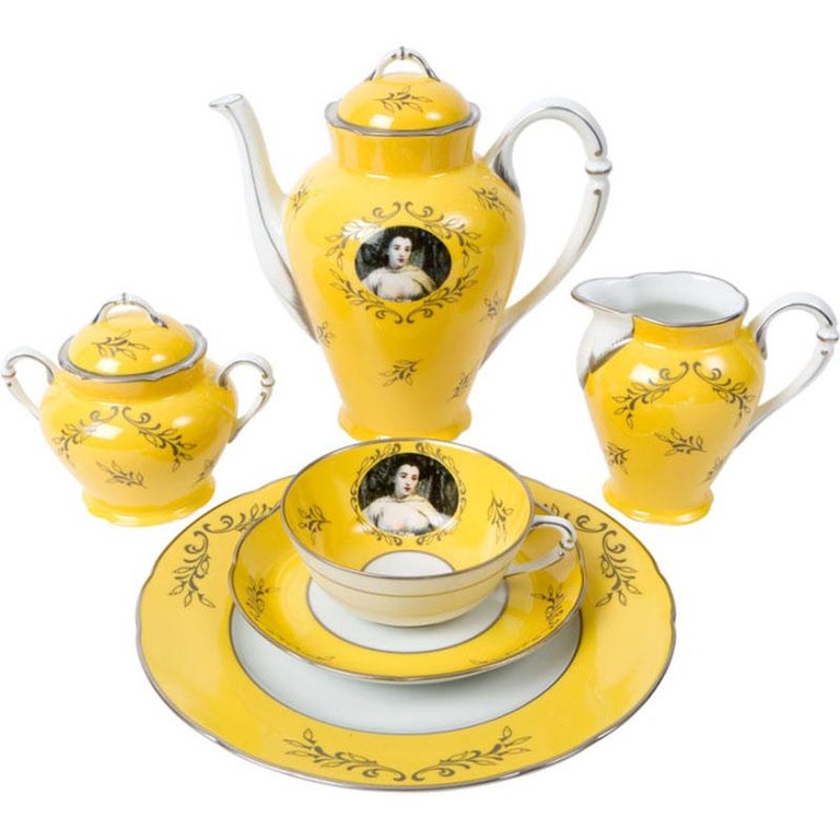 French Yellow Tea Service by Cindy Sherman For Sale