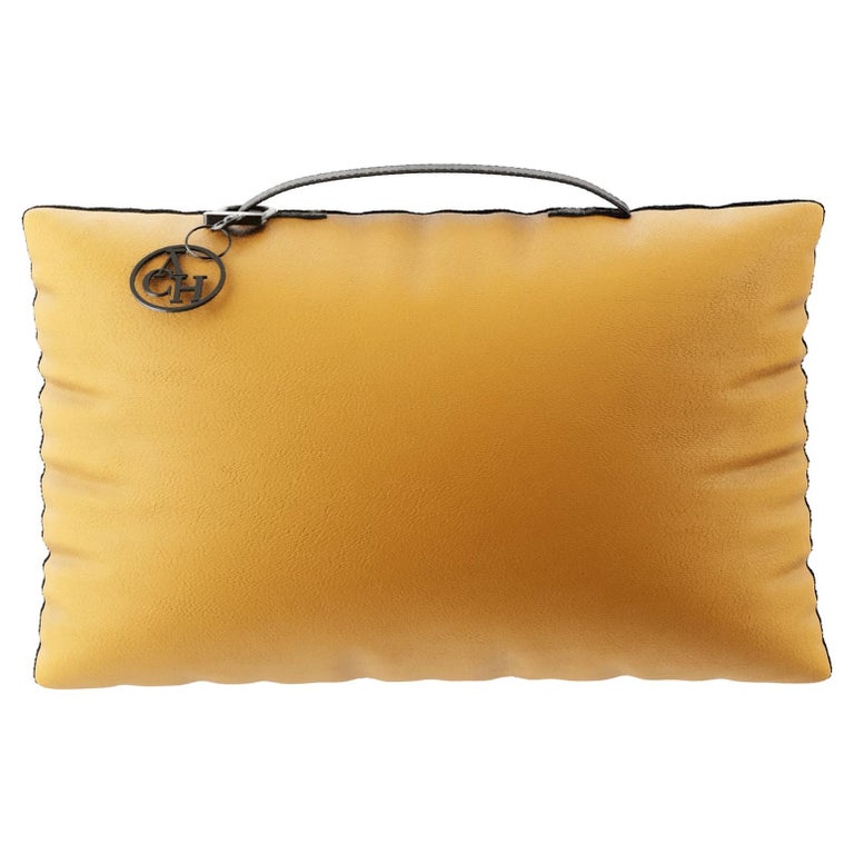 Yellow Throw Pillow, Mostaza Modern Rectangle Cushion Outdoor/Indoor