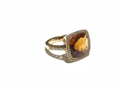 Yellow Topaz Ring