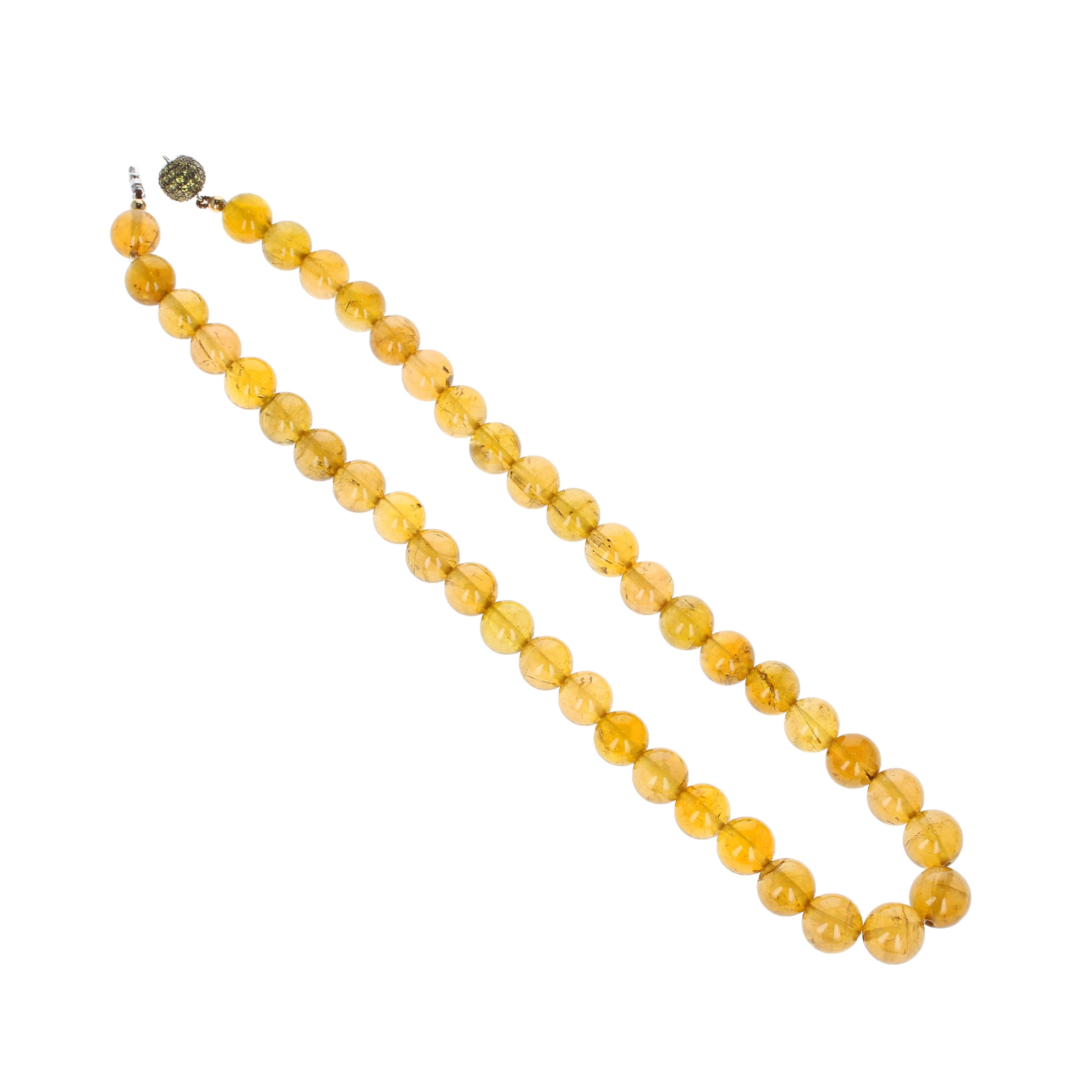 yellow tourmaline necklace