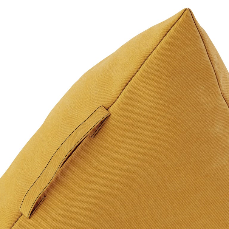 Yellow Triangle Shaped Pillow, Modern Decorative EyeCatching Cushion