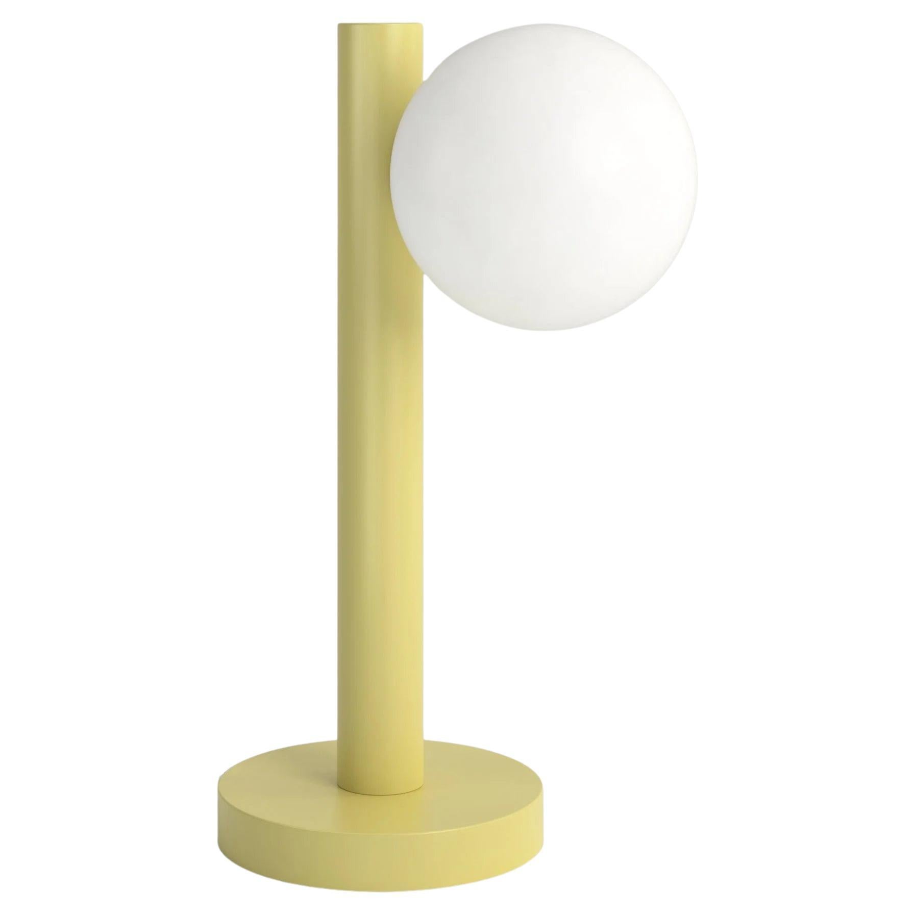 Tubo giallo con globi e coni da scrivania, Globe, di Atelier Ati in vendita