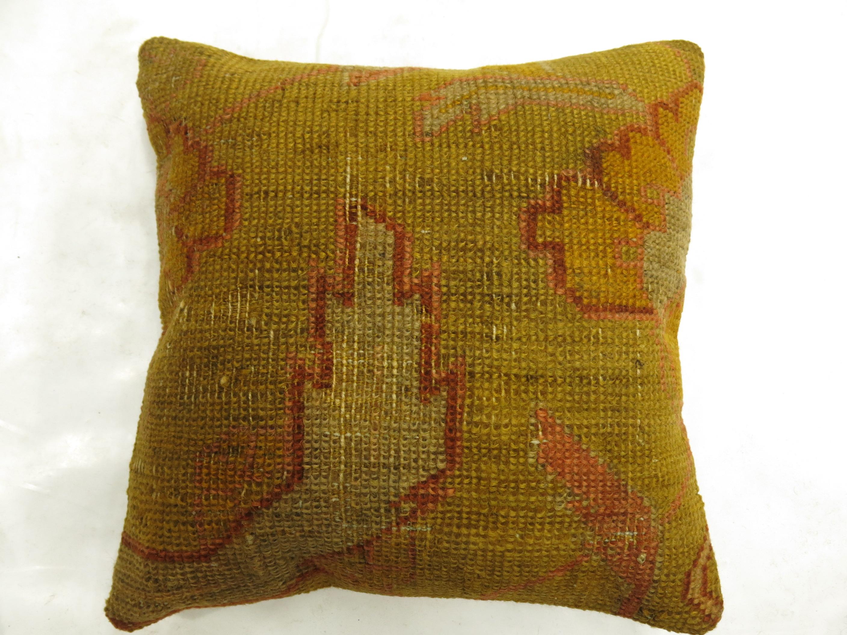 Futurist Yellow Turkish Oushak Pillow