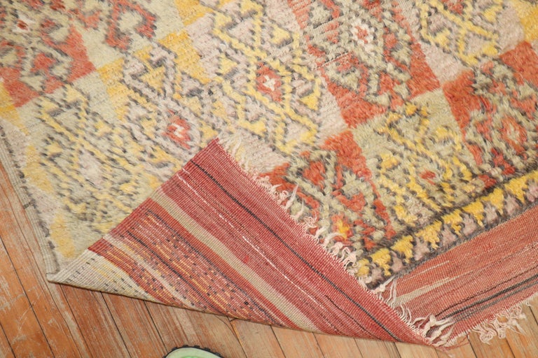 Yellow Turkish Tulu Shag Rug For Sale at 1stDibs