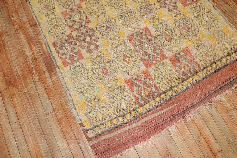 Yellow Turkish Tulu Shag Rug For Sale at 1stDibs
