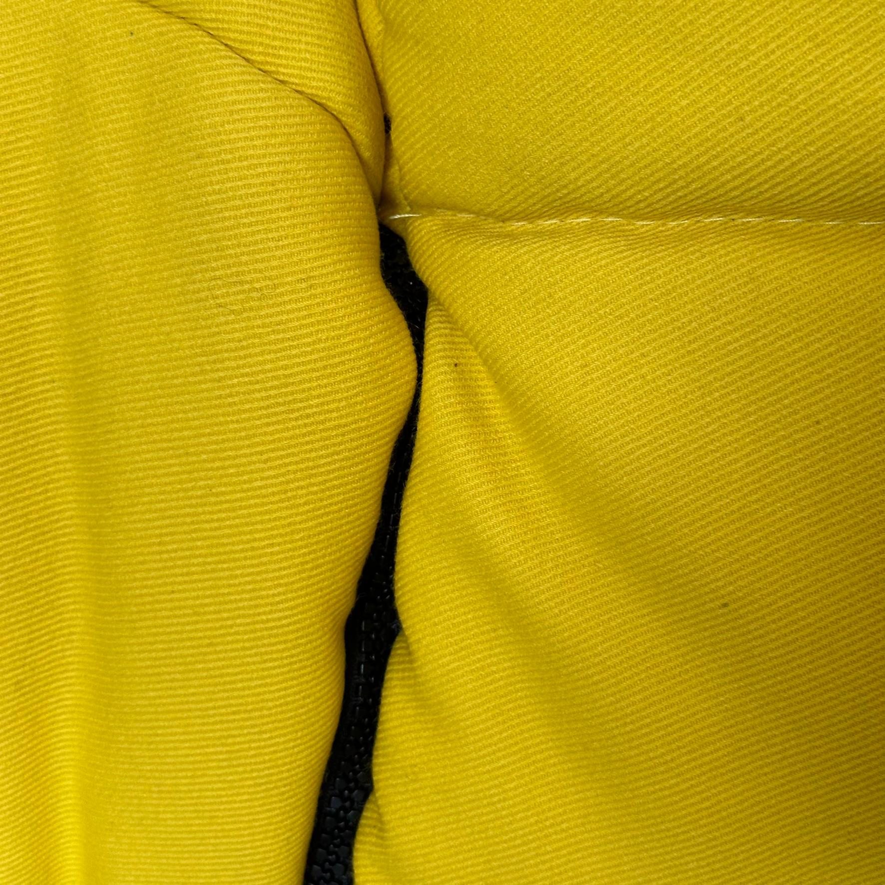 Yellow two-seater sofa 'Strips' collection design by Cini Boeri for Arflex 2