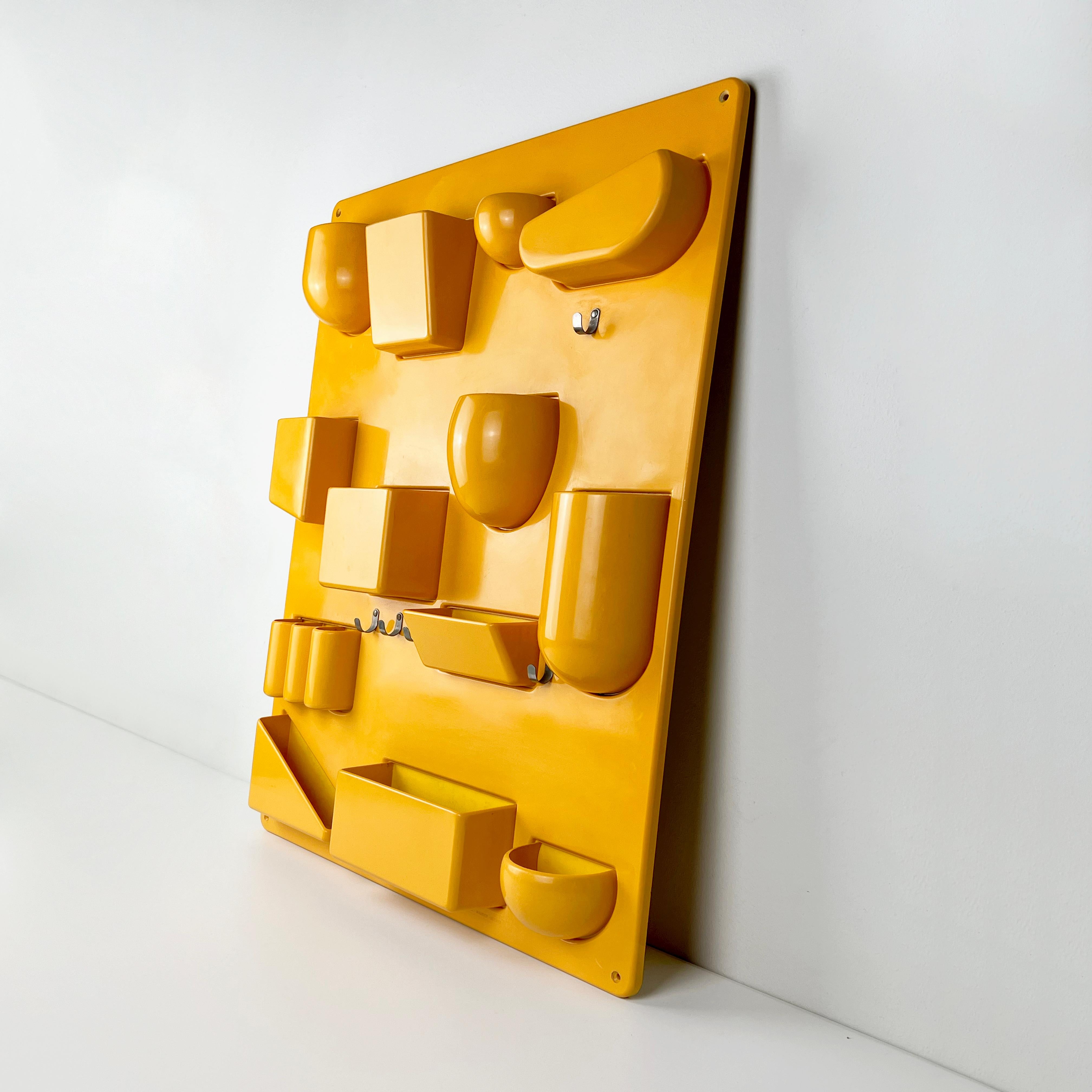 German Yellow “Utensilo” Plastic Wall Storage Unit designed by Dorothee Maurer Becker 