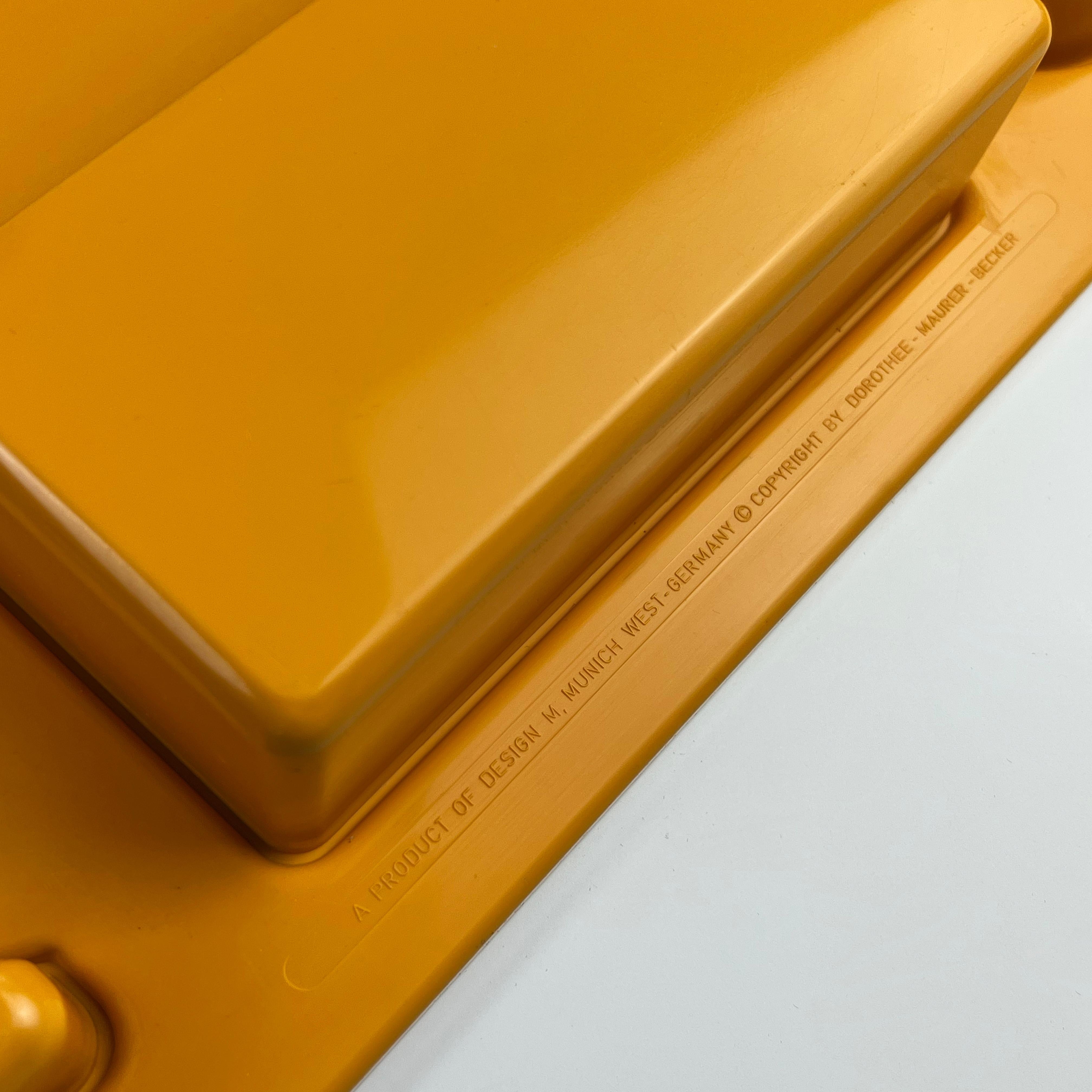 Late 20th Century Yellow “Utensilo” Plastic Wall Storage Unit designed by Dorothee Maurer Becker 