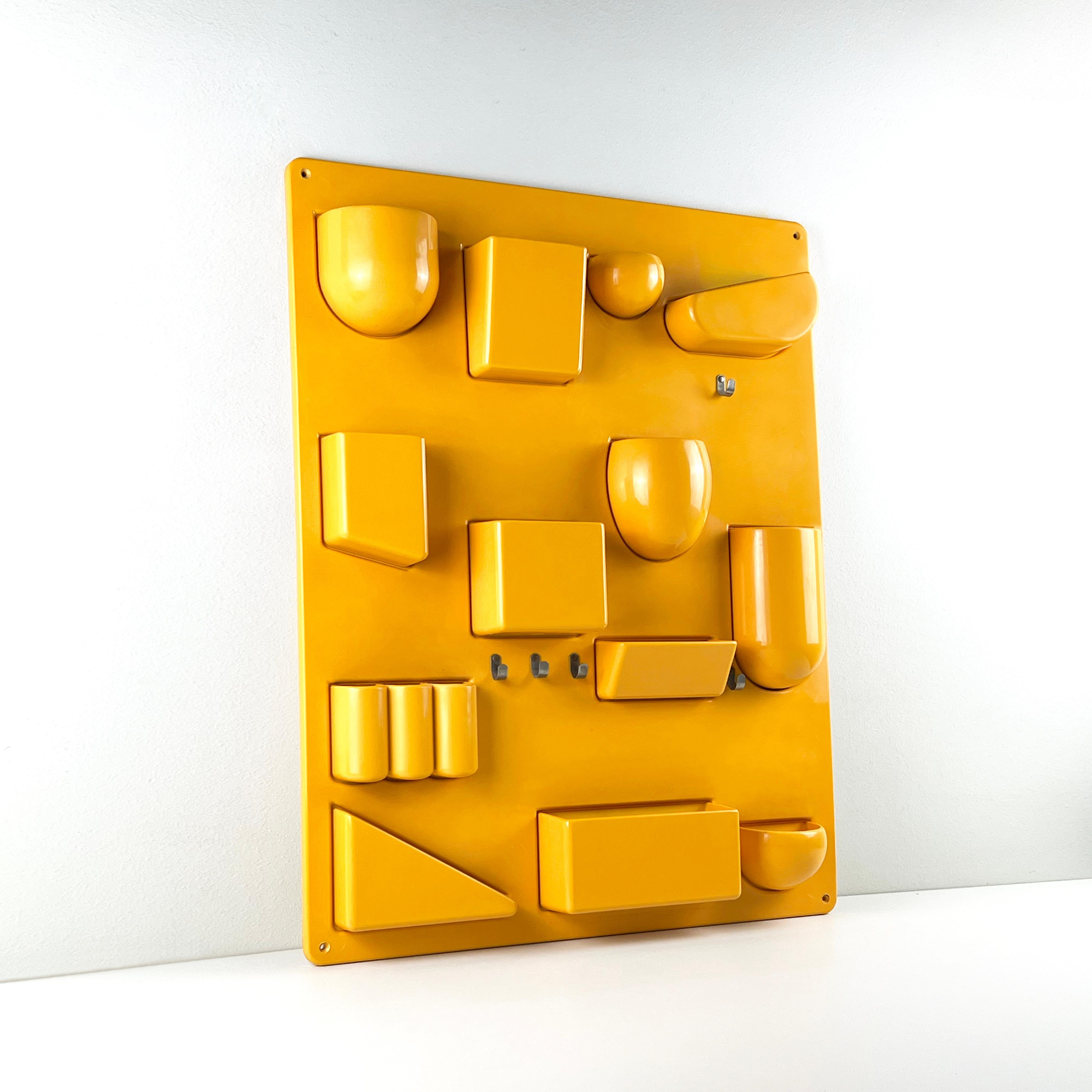 Yellow “Utensilo” Plastic Wall Storage Unit designed by Dorothee Maurer Becker  3