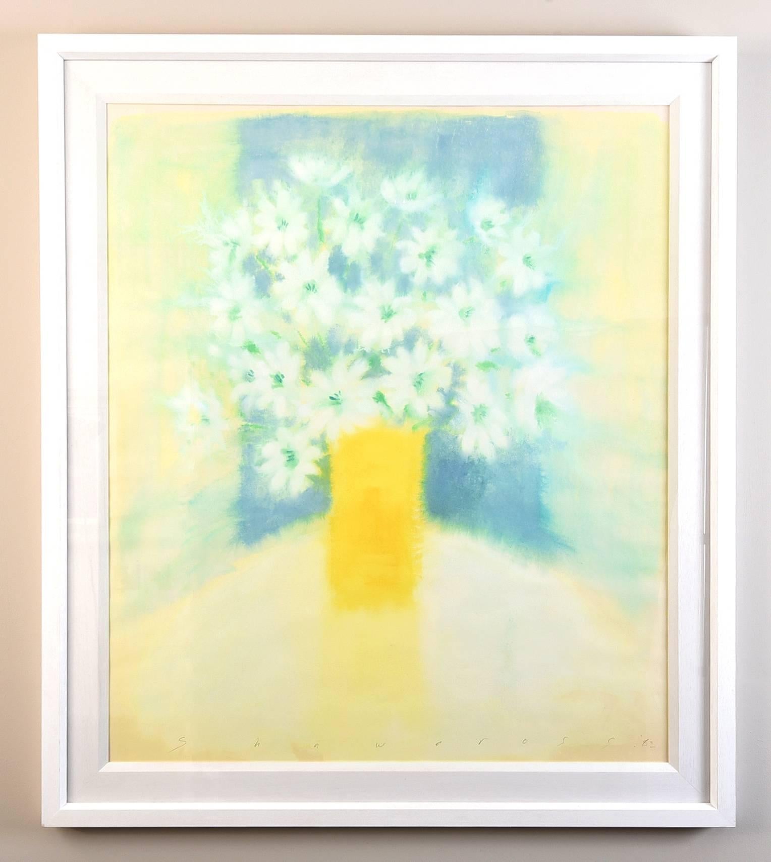 'Yellow Vase and Flowers' by Neil Shawcross RHA RUA In Good Condition For Sale In Great Britain, Northern Ireland