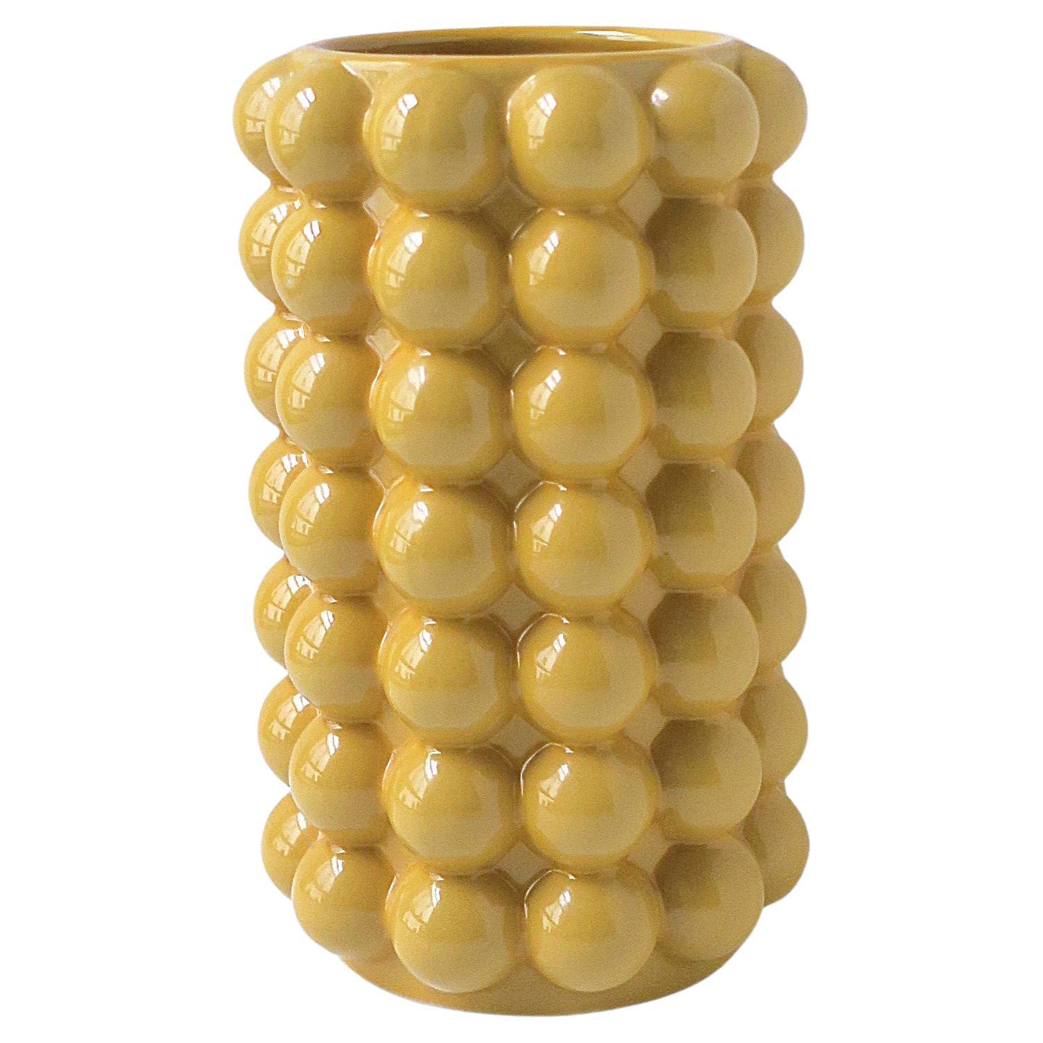 Vase jaune Sphère de boules design moderne déco en vente
