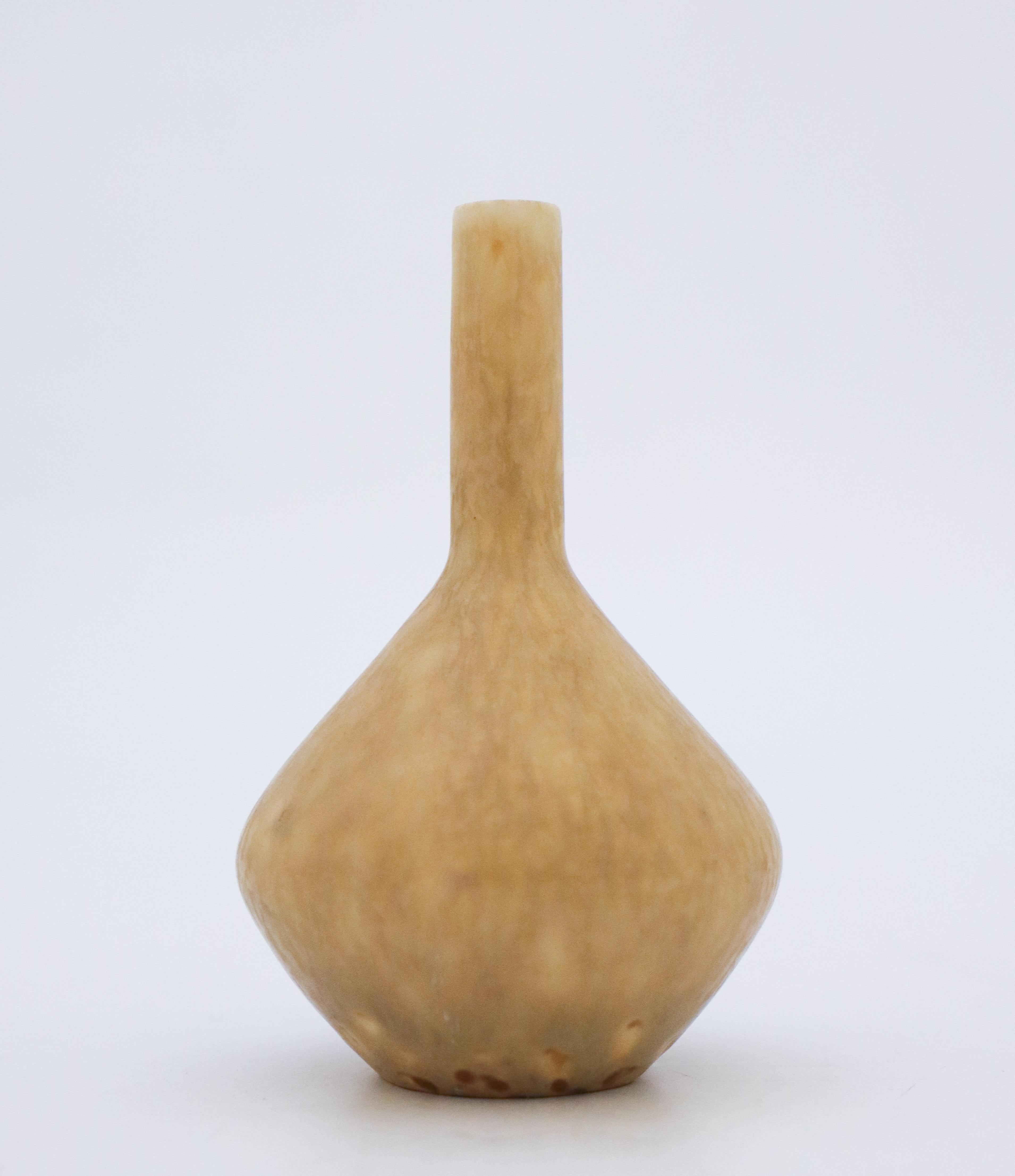 Scandinavian Modern Yellow Vase, Carl-Harry Stålhane, Rörstrand, Mid-Century Vintage For Sale