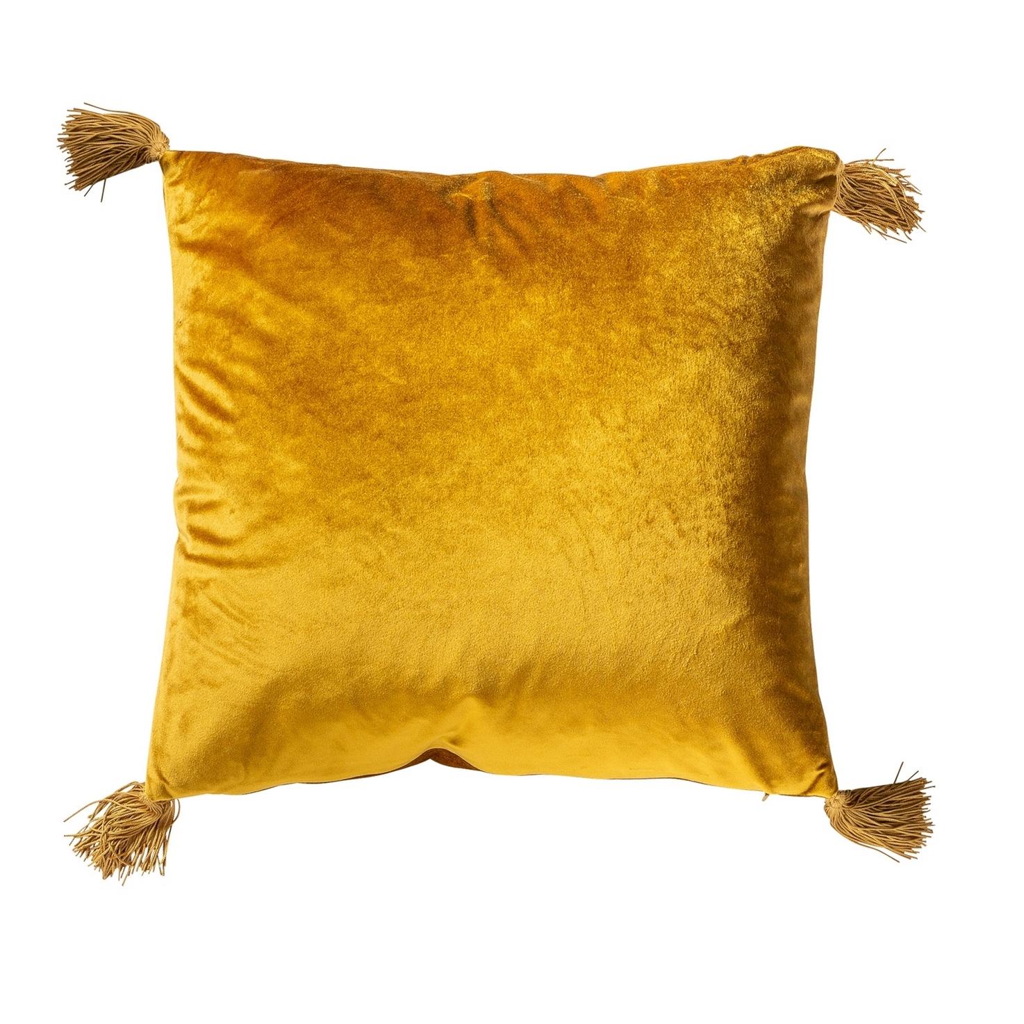 yellow velvet cushions
