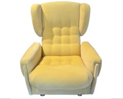 Yellow Velvet Czech Arm Chair (2)